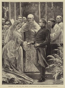 Hochzeit von Miss Fox und Prinz Liechtenstein in der Pro-Kathedrale, Kensington